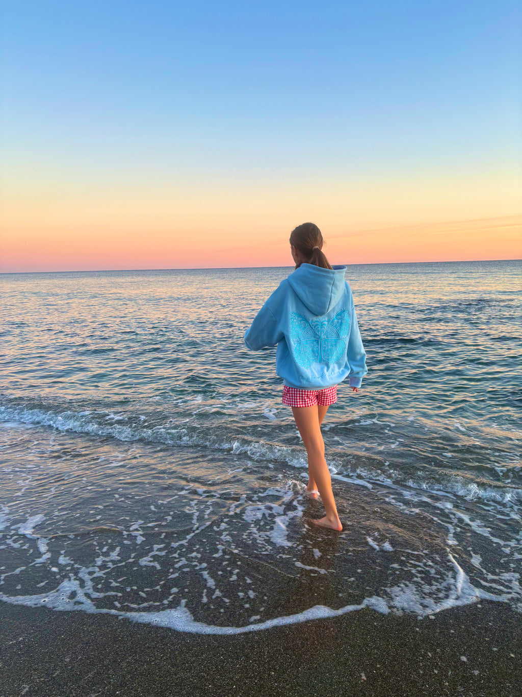 Baby Blue Butterfly Hoodie pre-order